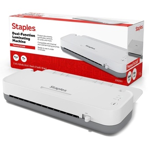 Staples 9-inch Thermal & Cold Laminator, Versatile Laminating Machine for Home, School & Office, White/Gray
