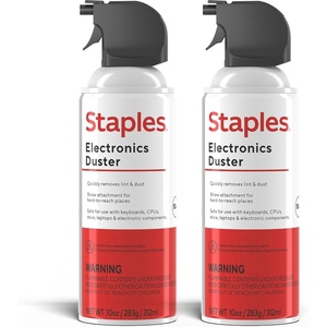 Staples Compressed Air Duster – 10 oz. Can for Electronics, Keyboards & Office Devices(2)