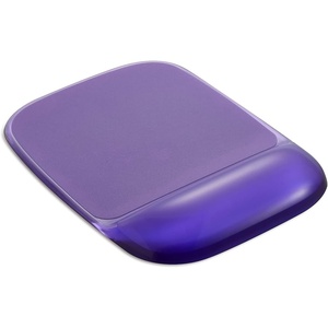 Staples Gel Mouse Pad and Wrist Rest Combo, Ergonomic Non‑Slip Base, Soft Gel Support for Comfortable Typing & Precise Mouse Control, Blue Crystal(Purple)