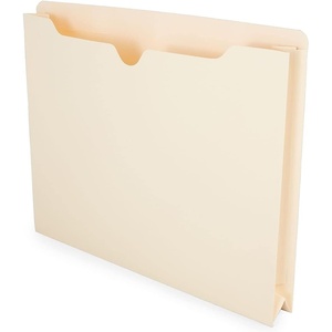 Staples Jacket File Folders, Letter Size, Manila, 2‑Inch Expandable Sides, Heavy‑Duty Construction – 50/Pack