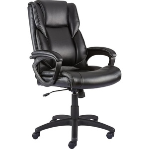 Staples Kelburne Luxura Faux Leather Computer and Desk Chair, Black, 2/Pack