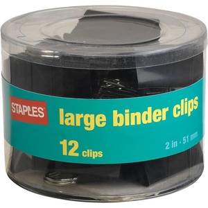 Staples Medium Binder Clips, 0.63″ Capacity, Black, 144 Clips/Pack (ST32003)(288 Pack)