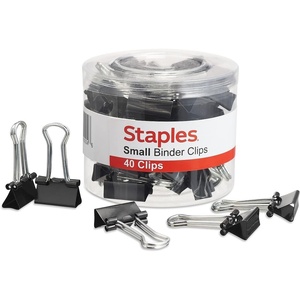 Staples Medium Binder Clips, 0.63″ Capacity, Black, 144 Clips/Pack (ST32003)(40 Pack)