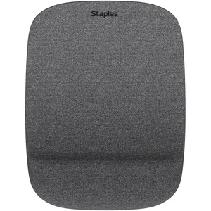 Staples Mouse Pad with Gel Wrist Rest, Ergonomic Non‑Slip Base, Soft Wrist Support for Comfortable Typing & Precise Mouse Control, Black (53326)(Gray)