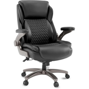 Staples Randolph Ergonomic Bonded Leather Executive Big & Tall Chair, 400 lb. Capacity, Black