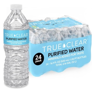 True Clear Purified Drinking Water, 16.9 fl oz Bottles, 24‑Pack, BPA‑Free, Recyclable, Perfect for Lunches(16.9 Fl Oz (Pack of 24))
