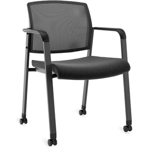 Workplace 2.0 Guest & Reception Chair, Mesh, Stackable, Black(Fabric)